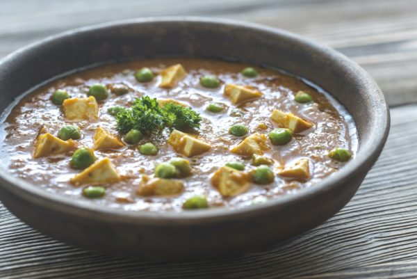 Bowl of mattar paneer