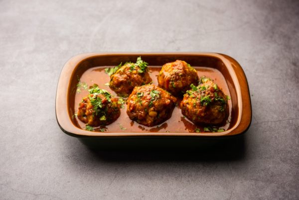 Veg Kofta Curry served in a bowl